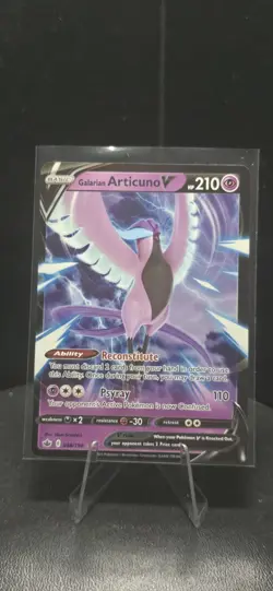 Galarian Articuno V 058/198 Chilling Reign NM Full Art Ultra Rare Pokemon Card - Image 1