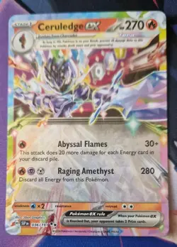 Pokemon Card Ceruledge ex 036/191 Double Rare Surging Sparks NM-Mint TCG Pokemon - Image 1