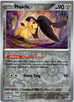 Mawile 143/197 | Obsidian Flames | Uncommon Reverse Holo | NM Pokemon Card - Image 1