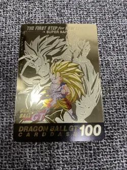 Dragon Ball Carddass No 100 Son Goku Gold Card Used - Image 1