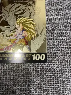 Dragon Ball Carddass No 100 Son Goku Gold Card Used - Image 5