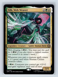 Silk, Web Weaver #145 Regular Rare MTG 2025 Marvel's Spider-Man (SPM) - Image 1