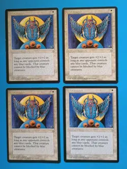 Magic the Gathering MTG Ice Age BLUE SCARAB X 4 LP/EX U 1995 Nice! - Image 1