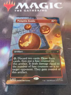 Mtg. Pumpkin Bombs. Foil Borderless. Marvel's Spider-Man. Nm - Image 1