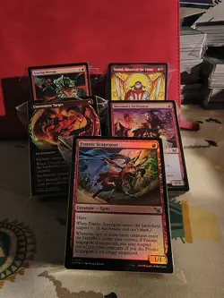 100 Red Magic the Gathering MTG Cards Lot Foil Showcase Included Commander Deck - Image 1