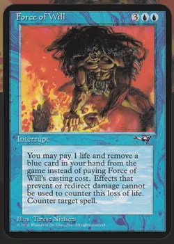 MTG Force of Will Alliances 1996 Near Mint Never Played Magic The Gathering - Image 1