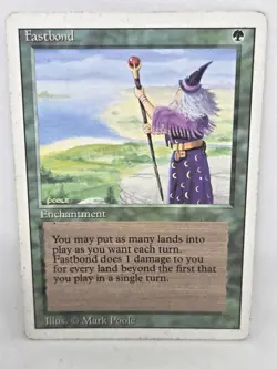 Magic The Gathering REVISED FASTBOND green card MTG - Image 1