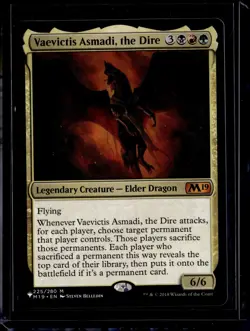 Vaevictis Asmadi, The Dire - 225 - M19 - NM - MTG Magic the Gathering - Image 1