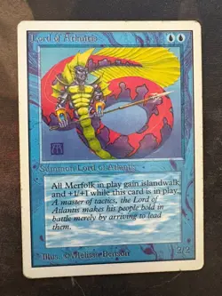 *** UNLIMITED Lord of Atlantis *** MP Played - DUTY FREE - Vintage MtG Magic - Image 1