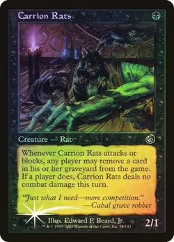 Torment MTG FOIL Carrion Rats Magic - Image 1