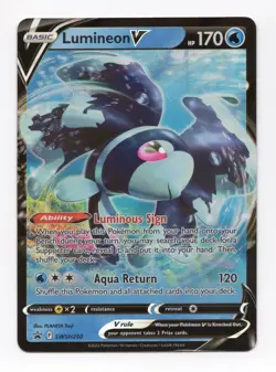 Pokemon TCG Lumineon V SWSH250 Sword & Shield Black Star Promo Ultra Rare - Image 1