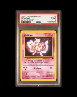 Pokemon BSP 3 - Black Star Promo Mewtwo 1999 Movie Stamped Promo - PSA 9 - Image 1