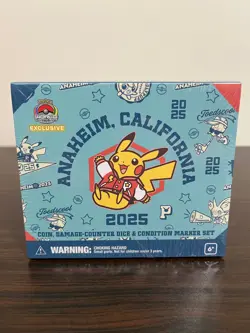 Pokemon Center Exclusive Worlds 2025 Anaheim - Varsity Pikachu Dice & Marker Set - Image 1