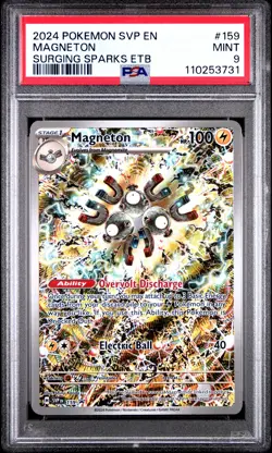 2024 POKEMON SVP EN-SV BLACK STAR PROMO #159 MAGNETON PSA 9 - Image 1