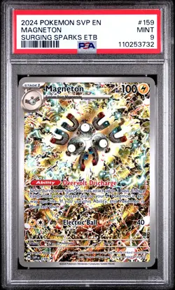 2024 POKEMON SVP EN-SV BLACK STAR PROMO #159 MAGNETON PSA 9 - Image 1