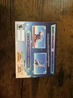 Pokemon Scarlet And Violet Serial Codes Shiny Koraidon or Miraidon UNSCRATCHED! - Image 1