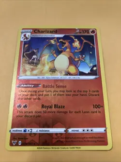 Charizard 025/185 Swsh04: Vivid Voltage Reverse Holo Pokemon TCG Near Mint - Image 1