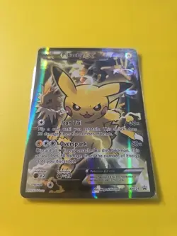 Pokemon card Pikachu EX XY124 Black Star Promo Card 2016 Ultra Rare Lp-mp - Image 2