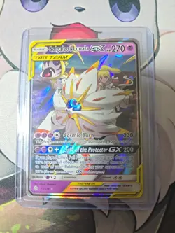 2019 POKEMON SUN & MOON COSMIC ECLIPSE #75 SOLGALEO & LUNALA GX - NM - Image 1