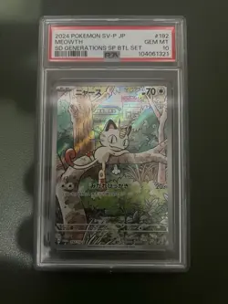 Pokemon Meowth Promo Generations Battle Set 192/Sv-p PSA 10 Gem Mint - Image 1