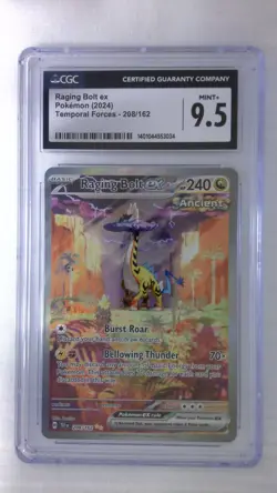 2024 POKEMON TEMPORAL FORCES 208/162 RAGING BOLT EX SPECIAL ILLUSTRATION CGC 9.5 - Image 1