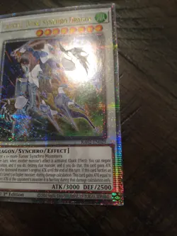 YuGiOh Crystal Wing Synchro Dragon Quarter Century Secret Rare RA02-EN029 - Image 2