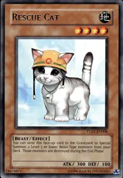 Rescue Cat - Rare TU01-EN008 - LP - YuGiOh - Image 1