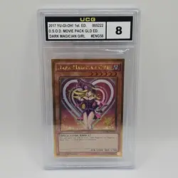 2017 Dark Magician Girl MVP1-ENG56 Gold Rare - 1st Edition Graded 8 Yugioh Tcg - Image 1