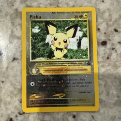 Pokemon TCG Neo Premium File 2 Pichu No.172 Promo Reverse Holo Card NM Condition - Image 1
