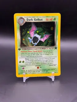 Dark Golbat Pokemon Card - WOTC - 1st Edition - Team Rocket - 7/82 - Holo NM - Image 1