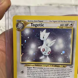 Pokemon TCG Togetic Neo Genesis Holo Card 16/111 Pokemon Rare LP/NM Vtg SWIRL - Image 3