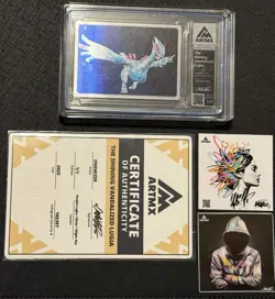 ArtMX The Shining Vandalized Lugia Purple/Silver Custom Card Onemizer Piggybanx - Image 4