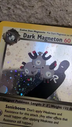 Pokemon Dark Magneton TCG Holo Rare Card 11/82 Unlimited Team Rocket - Image 2