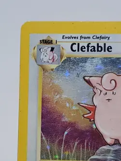Clefable Jungle No Symbol Error Holo Rare Pokemon Card 1/64 MP - Image 2