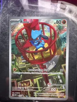 Riolu Pokemon Center Stamped Promo Mega Evolutions Card - Image 1