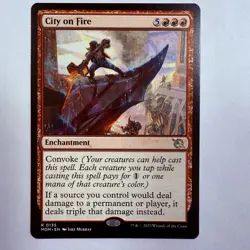 Magic The Gathering Mtg City On Fire March Of The Machine Near Mint Rare - Image 1