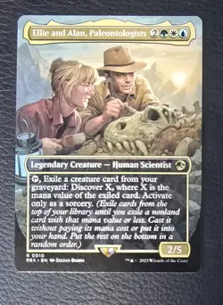 Ellie and Alan, Paleontologists (Borderless) #10 NM Jurassic World REX Magic MTG - Image 1