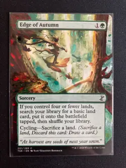 Edge of Autumn (TSR MTG) ALTERED with extended art! Hand painted v.3 - Image 1