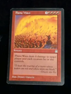 Flame Wave LP/NM Stronghold Magic the Gathering MTG - Image 1