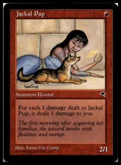 Jackal Pup #2 Tempest Magic the Gathering MTG Lightly played - Image 1