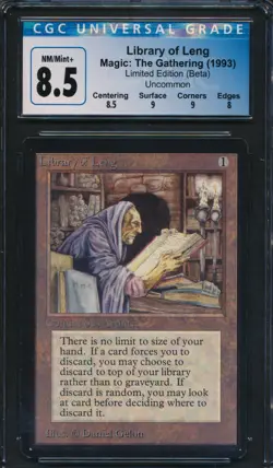 Beta Library of Leng CGC 8.5 Graded Magic MTG (0264) -magicgraders- - Image 1