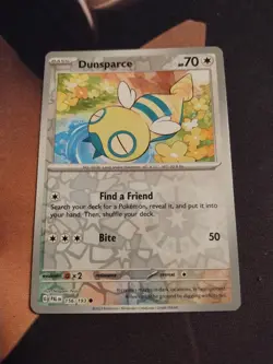 Pokemon TCG Dunsparce Scarlet & Violet - Paldea Evolved 156/193 Reverse Holo-NM - Image 1