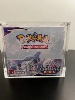 Pokemon Sword & Shield CHILLING REIGN Booster Box New Sealed & Acrylic Case - Image 1