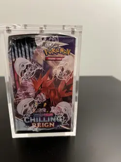 Pokemon Sword & Shield CHILLING REIGN Booster Box New Sealed & Acrylic Case - Image 3