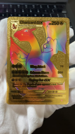 Charizard GX HP 250 Premium Gold Foil Fan Art Vinyl Textured Collector Pokemon - Image 2