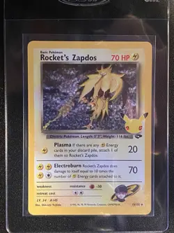 Rocket's Zapdos Holo 15/132 Pokemon TCG Celebrations Classic Collection NM - Image 3