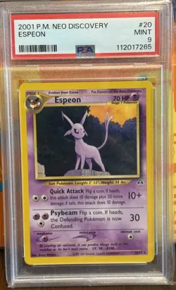 Espeon Pokemon Neo Discovery PSA 9 MINT 2001 - Image 1