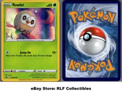 2022 Pokemon, Sword & Shield Promos, #SWSH220 Rowlet, Holo Black Star Promo - Image 1