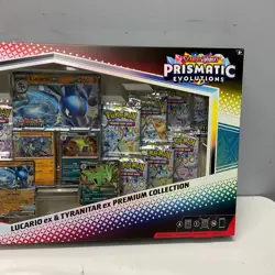 Pokemon TCG SV Prismatic Evolutions Lucario EX & Tyranitar EX Premium Collection - Image 3