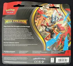 Pokemon TCG - Mega Evolution - 3 Pack Booster Blister Psyduck Promo - New/Sealed - Image 2
